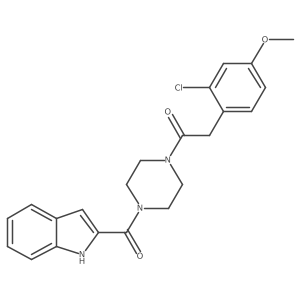 2-[4-({1-[6-(4-ethylphenoxy)pyrimidin-4-yl]piperidin-4-yl}carbonyl)piperazin-1-yl]-N-propylacetamide Structure