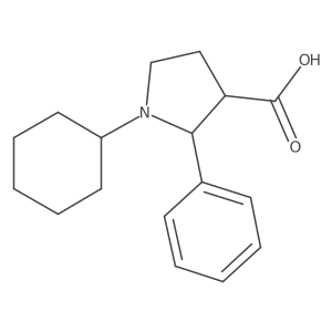 1-Cyclohexyl-2-phenylpyrrolidine-3-carboxylic acid Structure