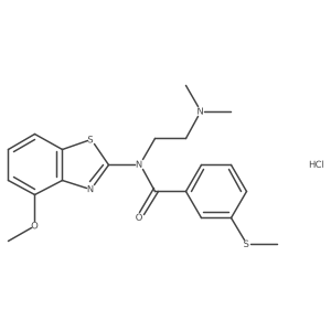 N-(2-(dimethylamino)ethyl)-N-(4-methoxybenzo[d]thiazol-2-yl)-3-(methylthio)benzamide hydrochloride Structure
