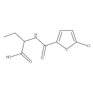2-(5-Chlorothiophene-2-carboxamido)butanoic acid Structure