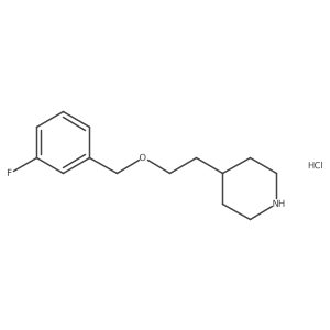 4-{2-[(3-Fluorobenzyl)oxy]ethyl}piperidine hydrochloride Structure
