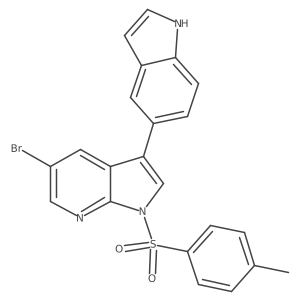 5-bromo-3-(1H-indol-5-yl)-1-tosyl-1H-pyrrolo[2,3-b]pyridine结构式