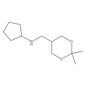 N-[(2,2-dimethyl-1,3-dioxan-5-yl)methyl]cyclopentanamine结构式