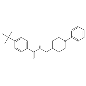 4-(tert-butyl)-N-((1-(pyrimidin-2-yl)piperidin-4-yl)methyl)benzamide结构式