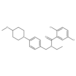 3,6-dichloro-N-ethyl-N-{[4-(4-methoxypiperidin-1-yl)phenyl]methyl}pyridine-2-carboxamide Structure