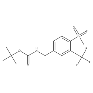 tert-Butyl 4-(methylsulfonyl)-3-(trifluoromethyl)benzylcarbamate Structure