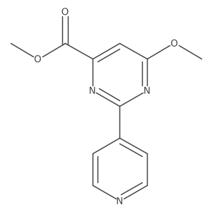 Methyl 6-methoxy-2-(4-pyridinyl)-4-pyrimidinecarboxylate Structure