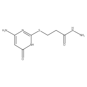 3-[(4-Amino-1,6-dihydro-6-oxo-2-pyrimidinyl)thio]propanoic acid hydrazide Structure