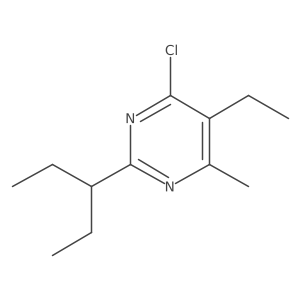 4-Chloro-5-ethyl-6-methyl-2-(pentan-3-yl)pyrimidine结构式
