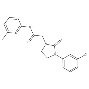 2-[3-(3-chlorophenyl)-2-oxoimidazolidin-1-yl]-N-(6-methylpyridin-2-yl)acetamide结构式