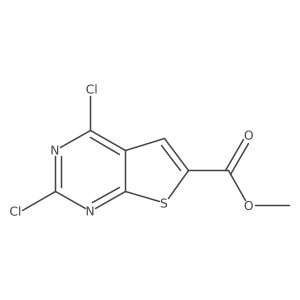 Methyl 2,4-dichlorothieno[2,3-d]pyrimidine-6-carboxylate结构式