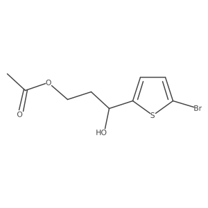 3-(5-Bromothiophen-2-yl)-3-hydroxypropyl acetate Structure