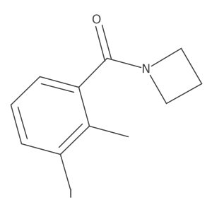 Azetidin-1-yl(3-iodo-2-methylphenyl)methanone结构式