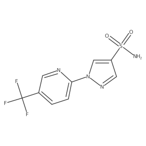 1-[5-(Trifluoromethyl)pyridin-2-yl]-1H-pyrazole-4-sulfonamide Structure