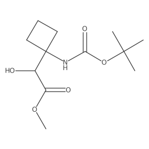 Methyl 2-(1-{[(tert-butoxy)carbonyl]amino}cyclobutyl)-2-hydroxyacetate结构式