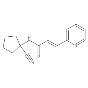 N-(1-cyanocyclopentyl)-3-(pyridin-2-yl)prop-2-enamide Structure