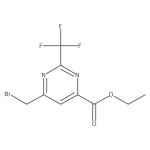 Ethyl 6-(bromomethyl)-2-(trifluoromethyl)pyrimidine-4-carboxylate结构式