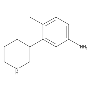 4-Methyl-3-(piperidin-3-YL)aniline结构式