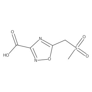 5-(Methanesulfonylmethyl)-1,2,4-oxadiazole-3-carboxylic acid结构式