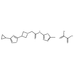2-(3-(3-cyclopropyl-1,2,4-oxadiazol-5-yl)azetidin-1-yl)-N-(5-methyl-1,3,4-thiadiazol-2-yl)acetamide oxalate结构式