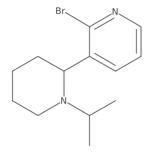2-Bromo-3-(1-isopropylpiperidin-2-yl)pyridine结构式
