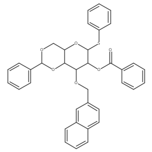[(2R,4aR,6S,7R,8S,8aR)-8-(naphthalen-2-ylmethoxy)-2-phenyl-6-phenylsulfanyl-4,4a,6,7,8,8a-hexahydropyrano[3,2-d][1,3]dioxin-7-yl] benzoate Structure