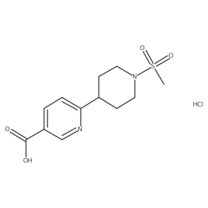 1'-Methanesulfonyl-1',2',3',4',5',6'-hexahydro-[2,4']bipyridinyl-5-carboxylic acid hydrochloride结构式