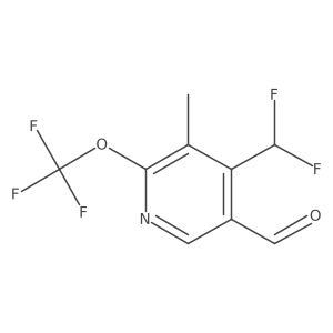 4-(Difluoromethyl)-5-methyl-6-(trifluoromethoxy)nicotinaldehyde Structure