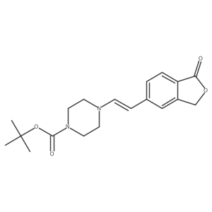 tert-butyl 4-[(E)-2-(1-oxo-1,3-dihydro-2-benzofuran-5-yl)ethenyl]piperazine-1-carboxylate Structure