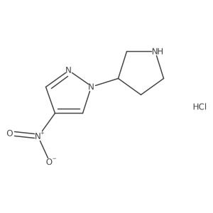4-nitro-1-pyrrolidin-3-yl-1H-pyrazole hydrochloride结构式