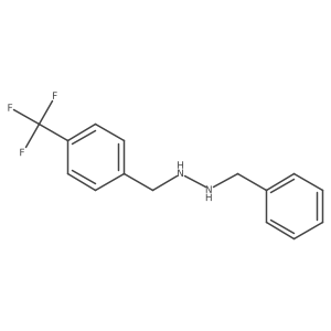 1-Benzyl-2-(4-(trifluoromethyl)benzyl)hydrazine结构式