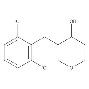 3-(2,6-dichlorobenzyl)tetrahydro-2H-pyran-4-ol结构式