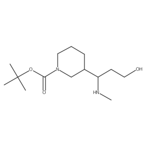 tert-Butyl 3-(3-hydroxy-1-(methylamino)propyl)piperidine-1-carboxylate Structure