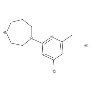 1-(4-Chloro-6-methylpyrimidin-2-yl)-1,4-diazepane hydrochloride Structure
