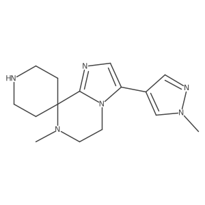 7-Methyl-3-(1-methyl-1H-pyrazol-4-yl)-6,7-dihydro-5H-spiro[imidazo[1,2-a]pyrazine-8,4'-piperidine] Structure