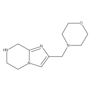 4-((5,6,7,8-Tetrahydroimidazo[1,2-a]pyrazin-2-yl)methyl)morpholine结构式