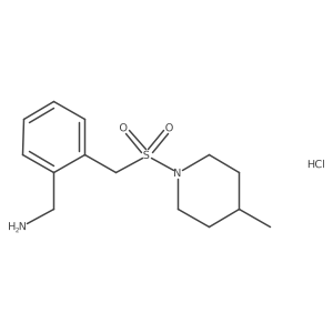 (2-{[(4-Methylpiperidin-1-yl)sulfonyl]methyl}phenyl)methanamine hydrochloride结构式