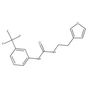 1-(2-(Furan-3-yl)ethyl)-3-(3-(trifluoromethyl)phenyl)urea Structure