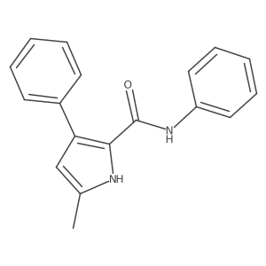 5-methyl-N,3-diphenyl-1H-pyrrole-2-carboxamide结构式