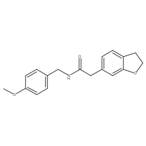 2-(2,3-dihydro-1-benzofuran-6-yl)-N-(4-methoxybenzyl)acetamide结构式