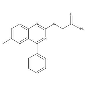 2-((6-Methyl-4-phenylquinazolin-2-yl)thio)acetamide Structure