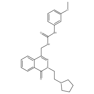 1-(3-Methoxyphenyl)-3-((4-oxo-3-(2-(pyrrolidin-1-yl)ethyl)-3,4-dihydrophthalazin-1-yl)methyl)urea结构式