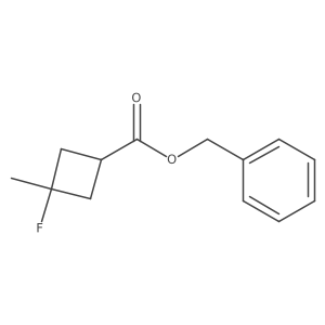trans-Benzyl 3-fluoro-3-methylcyclobutanecarboxylate结构式