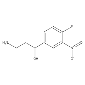 3-Amino-1-(4-fluoro-3-nitrophenyl)propan-1-ol Structure