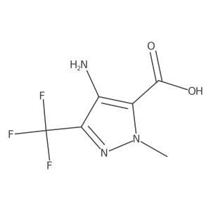 4-amino-1-methyl-3-(trifluoromethyl)-1H-pyrazole-5-carboxylic acid结构式