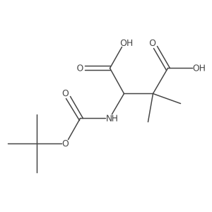 3-((Tert-butoxycarbonyl)amino)-2,2-dimethylsuccinic acid Structure