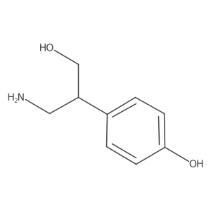 4-(1-Amino-3-hydroxypropan-2-yl)phenol结构式