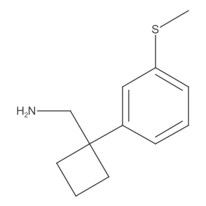 {1-[3-(Methylsulfanyl)phenyl]cyclobutyl}methanamine结构式