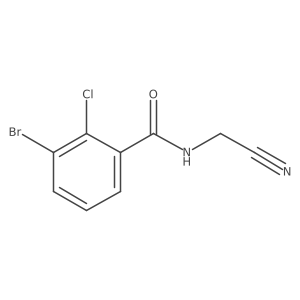 3-bromo-2-chloro-N-(cyanomethyl)benzamide结构式