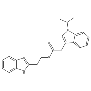 N-[2-(1H-1,3-benzimidazol-2-yl)ethyl]-2-(1-isopropyl-1H-indol-3-yl)acetamide结构式